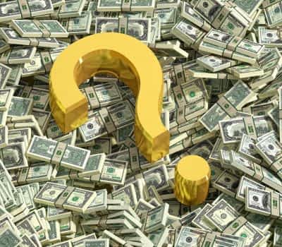 Question Mark on Dollar bills
